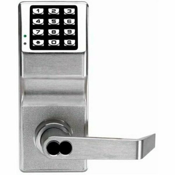 Alarm Lock Trilogy Electronic Digital Lever Lock with Interchangeable Core for Corbin Prep Satin Chrome Finish DL2700IC26DC